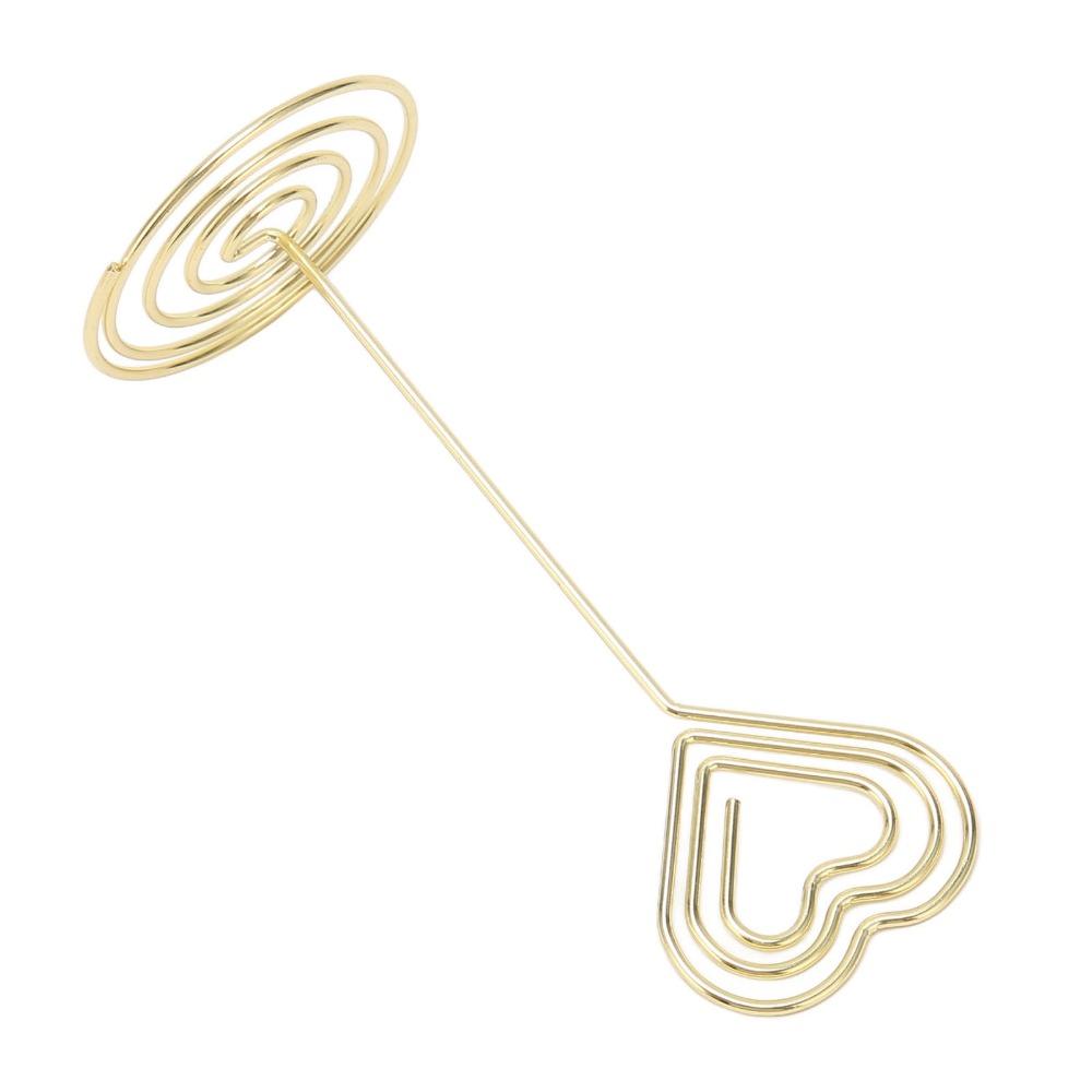 10Pcs Stable Base Table Number Stands Heart Shape Name Card Clips  Restaurant Decor