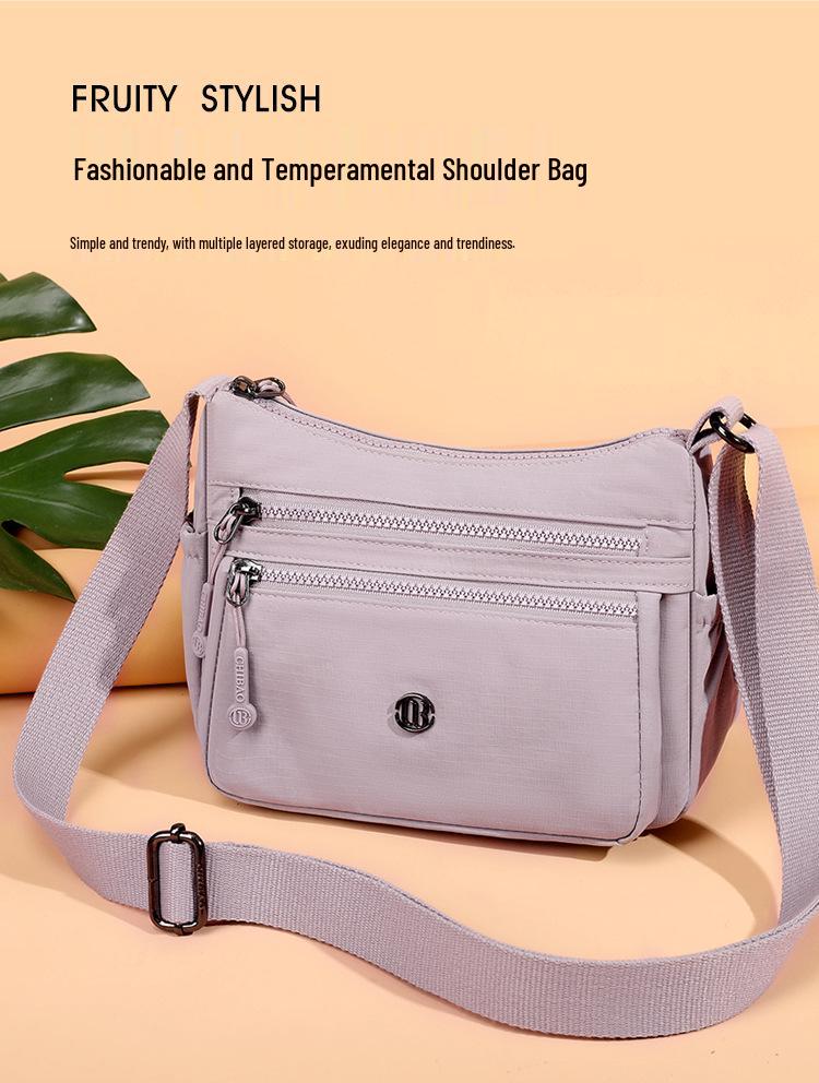 ChiBao Lightweight Nylon Summer Women's Versatile Crossbody Shoulder Bag - Wear-Resistant, Large Capacity, Casual Small Square Design