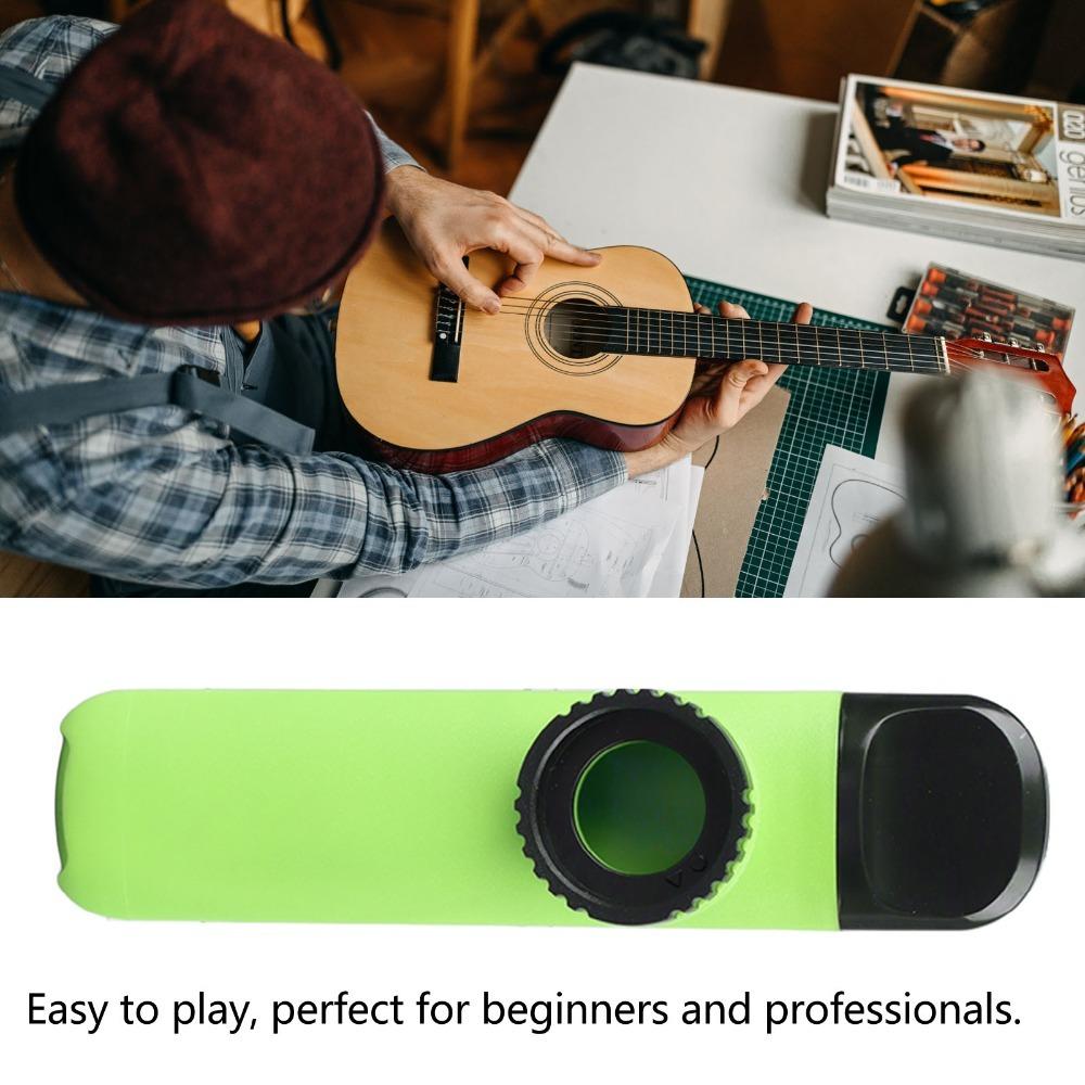 2Sets With Lanyard Kazoo Flute With Diaphragm Musical Wind Instrument ABS Flute Playing Performance зелёный