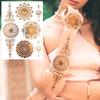 Golden Turtle Anchor Temporary Tattoo For Women Adult Realistic Compass Flower Fake Tattoo Sticker Washable Body Art Tatoo Decal