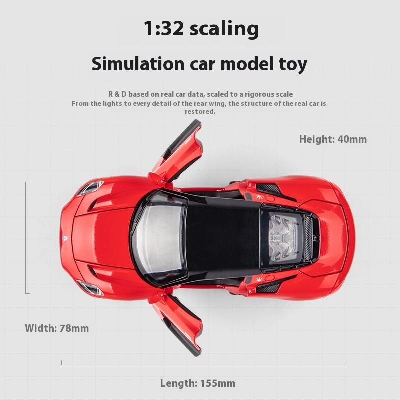 1:32 Scale MC20 Alloy Car Model W/ LED Lights & Sound Effects - Collectible Racing Toy for Kids & Adults, Perfect Gift for Car