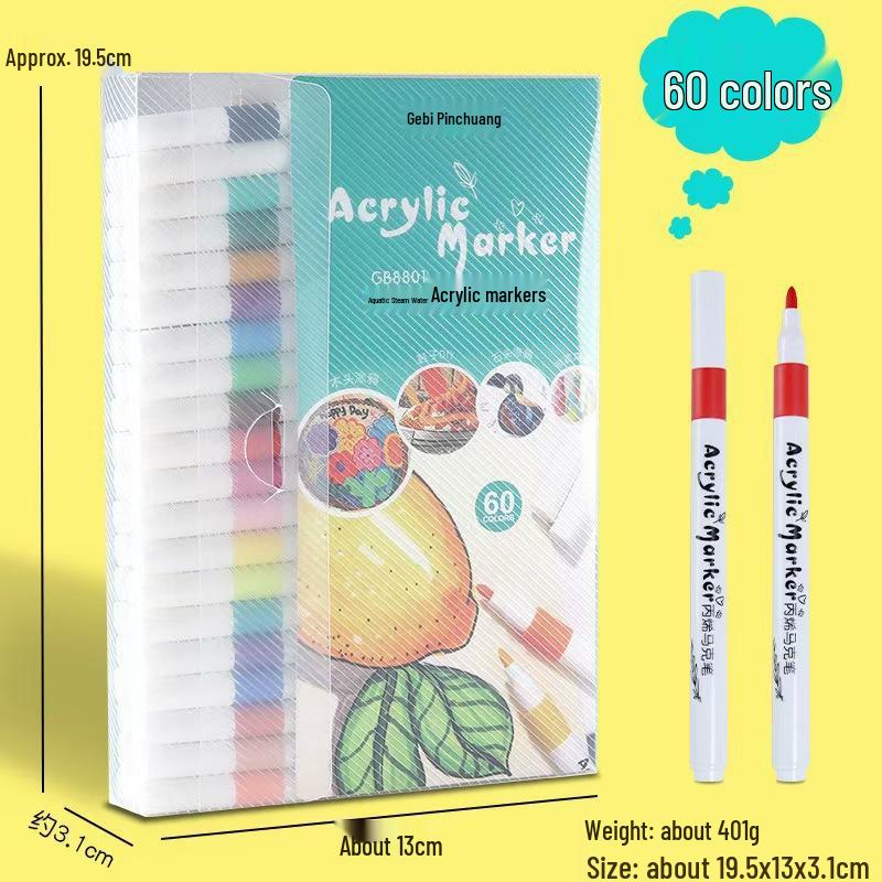 Opaque Acrylic Markers for Layering - Ideal for Elementary School Art, DIY Projects, and Watercolor with Durable Hard Tips.