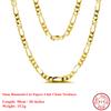 Effie Queen Italy Real 925 Silver Diamond-Cut Figaro Chain Necklace 5mm Wide 40-60cm Long Woman Man Neck Chain Jewelry Gift SC34