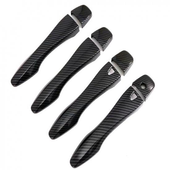 ABS Carbon Fiber Side Smart Door Handle Covers Trim For 2013-2018 Nissan Altima