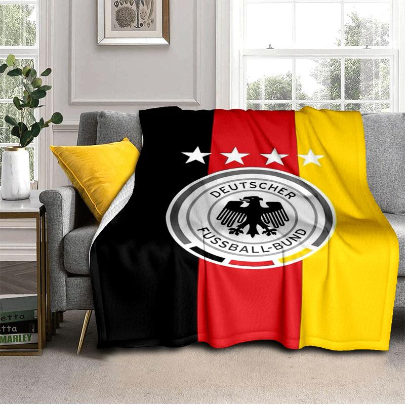 German Football Emblem Printed Throws Blanket Soft Flannel Blankets for Couch Bed Gifts for Men Women Picnic blanket Christmas gifts