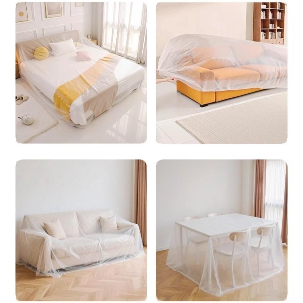 Transparent PE Furniture Dust Cover Elastic Bundle Mouth Full Enclosure Dust-proof Cover Waterproof Disposable