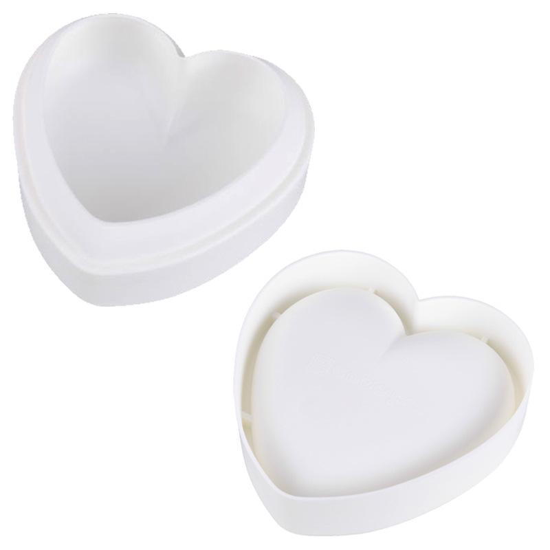 1 Pc White Big Love Mousse Silicone Cake Mold, Baking DIY Chocolate French Dessert Mold Fondant Tool
