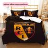Racing Club De Lens Pattern Bedding Quilt Set  Home Decoration  Gift (1 * Duvet Cover + 2 * Pillowcase  Without Core)