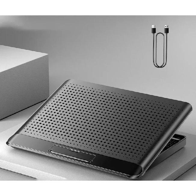 

Metal Panel Laptop Cooler Stand Gaming Laptop Cooling Fan Laptop Cooling Pad 17 inch Notebook Cooler Stand For Gaming чорний