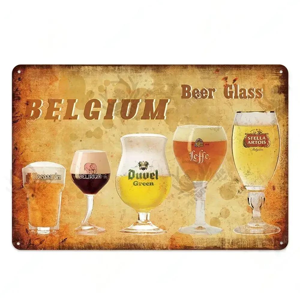 Beer Brand Tin Painting Plaque | Vintage Metal Sign for Bar, Club & Home Decor