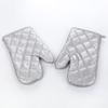 Silver-Coated Quilted Cooking Mittens with Anti-Scalding and Wear-Resistant Features