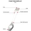 Travel Picnic Multifunctional Portable Stainless Steel Outdoor Spork Fork Spoon Tableware
