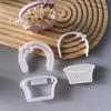 Decorative Flower Basket Silicone Casting Mold Sturdy For Plaster Resin Crafts Home Ornament Design