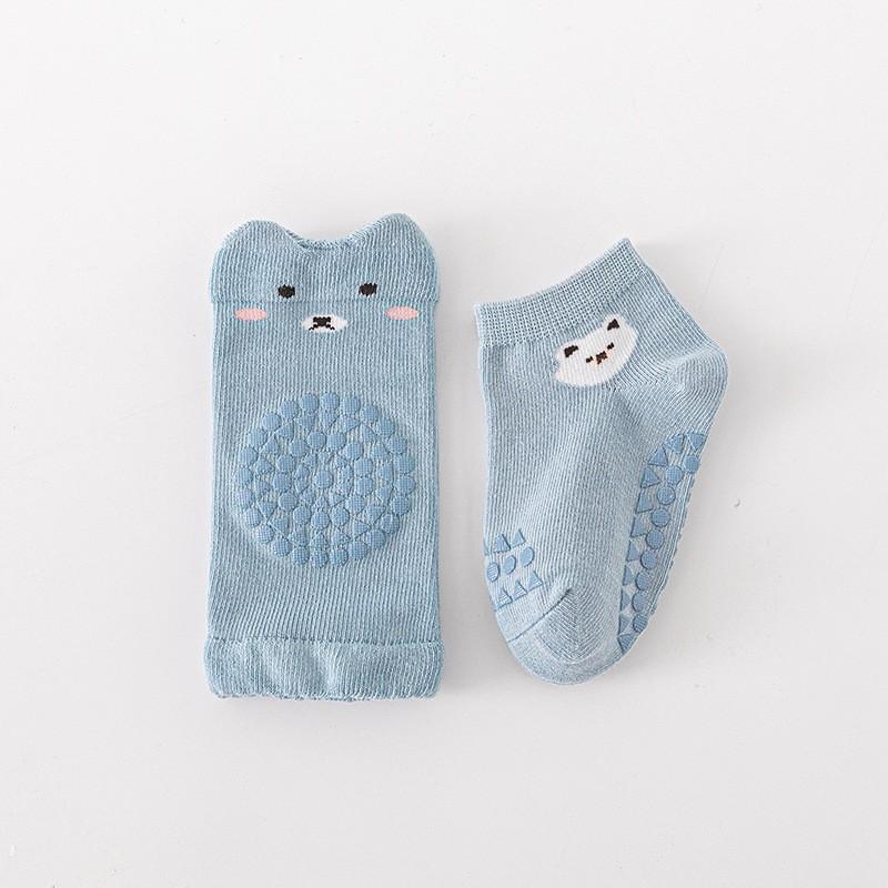 0-3 Years Old Children's Knee Pad Baby Floor Socks Set