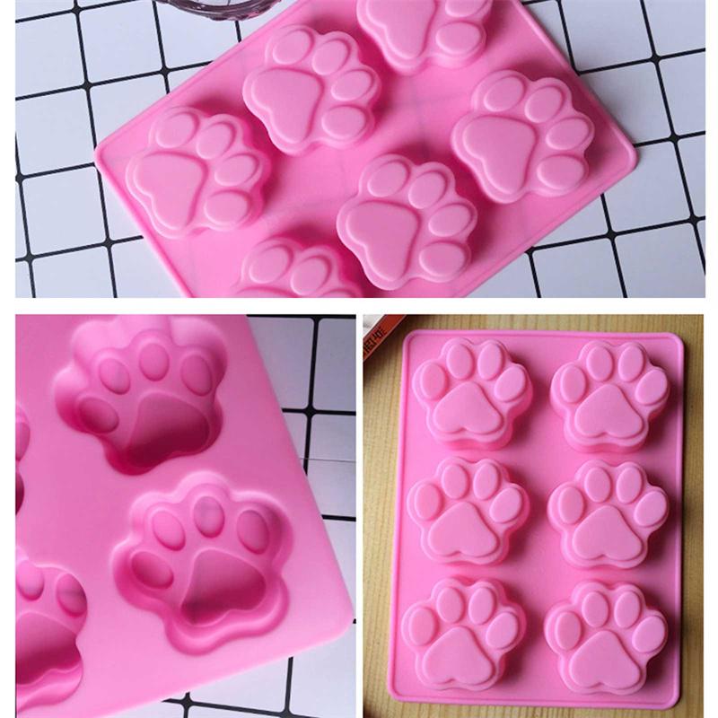 Silicone Chocolate Mold Cat Dog Paw Chocolate Baking Diy Tools Non-Stick Silicone Cake Mold Jelly And Candy Mold Cake 3D Mold