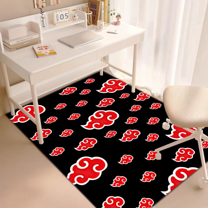 Japanese anime cartoon NARUTO's famous Uzumaki Naruto rug, soft decorative home furnishing, bedroom office chair pad, outdoor picnic carpet Y12