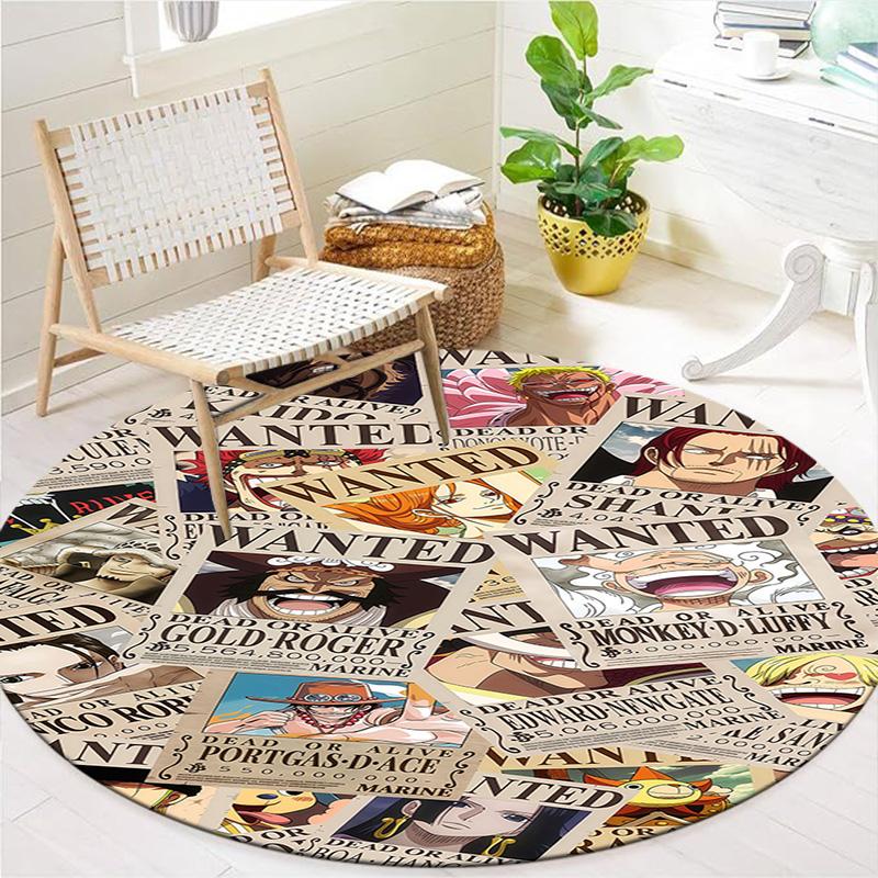 One Piece Round Area Rug Carpet Rug For Living Room Bedroom Sofa Playroom Decor Nonslip Floor Mat