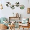 4 Pcs Wooden Round Boho Wall Art Bohemian Hollow Out Circle Wall Decor Neutral Minimalist Farmhouse Wall Hanging Sign for Bedroom Patio Balcony