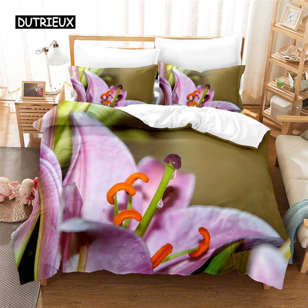 Yellow Flowers Queen Size Sleep Bedding Collection Bed Cover Collection Bedding Digital Printing Bed Linen King Size Size Bed Cover Collection Bedding