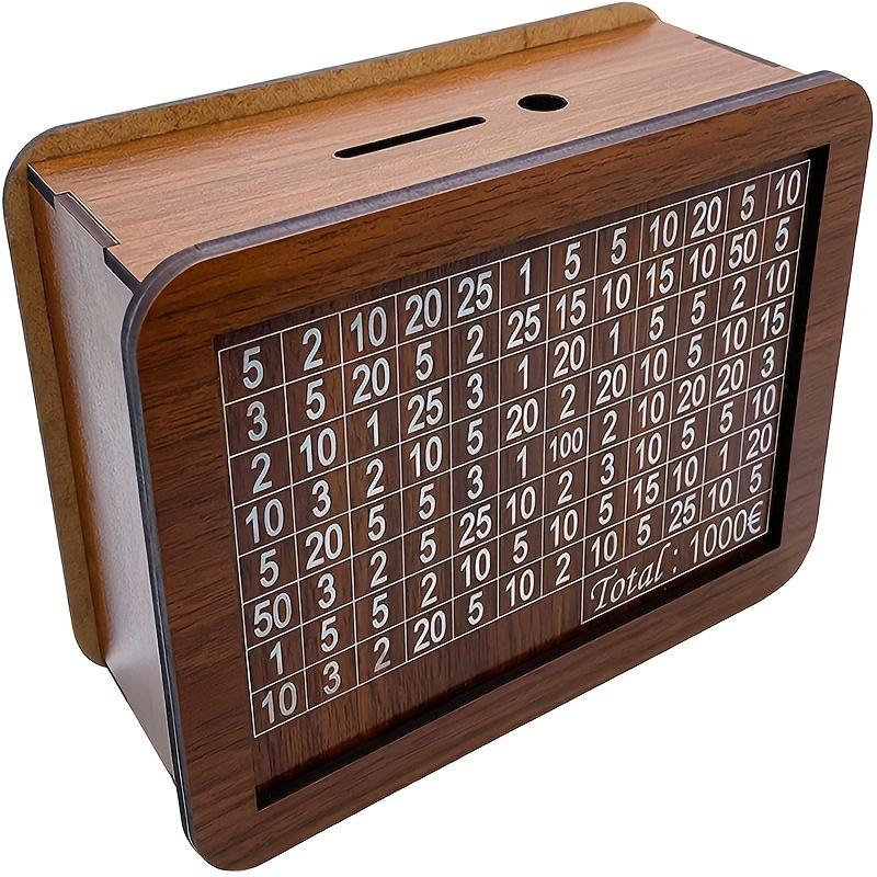 1pc Wooden Coin Bank with a Digital Counter, a Portable Change Box, a Reusable Family Financial Tool, Ideal for Christmas Gifts
