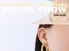 18K Gold-Plated Titanium Steel Twisted C-Shaped Earrings - Hong Kong Style
