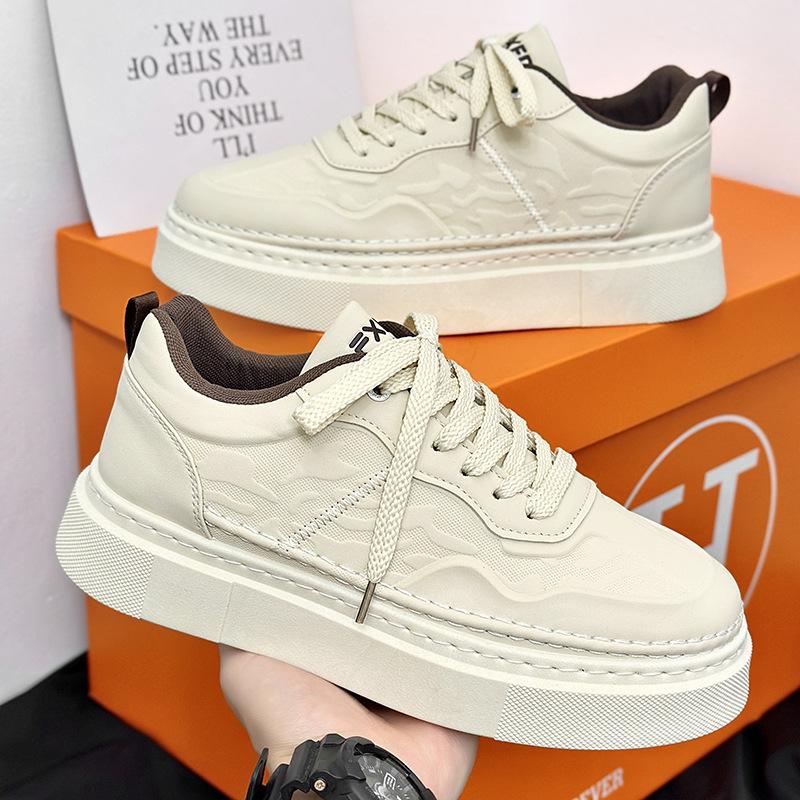 

2025 new men s shoes new casual versatile sports leisure, board shoes popular trendy shoes K837 44 бежевый