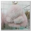 Adorable Ciondolo Portachiavi in Pelliccia di Coniglietto Mini