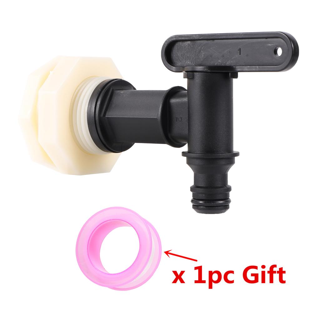 Plastic 3/4" Thread Tap 16mm Nipple Valve Switch IBC Tank Adapter For Garden Agriculture Water Barrel Outlet Connector Faucet
