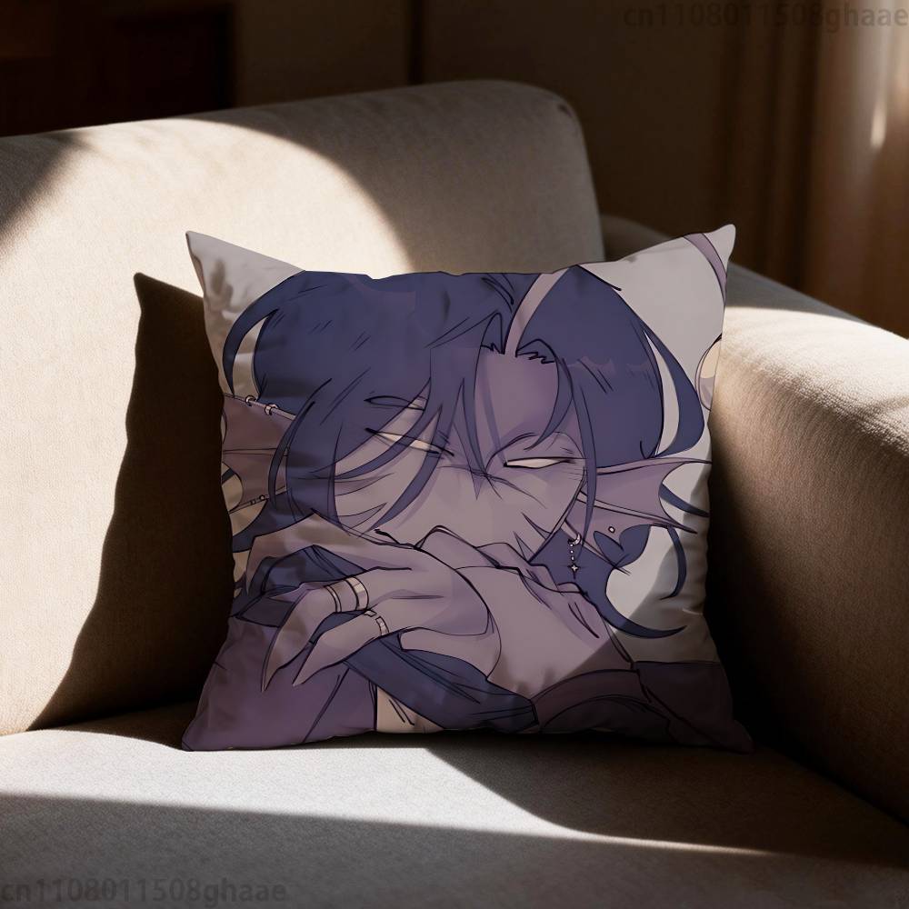 P-Pressure Sebastian Solace Pillow Case Square Double-Sided Printing Short Plush Sofa Cushion Cover Bedroom Bedside Pillow