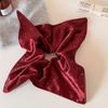 Retro High-end Glittering Diamond Square Scarf Satin Large Hairband for Styling Hair with A Twist - Hair Tie