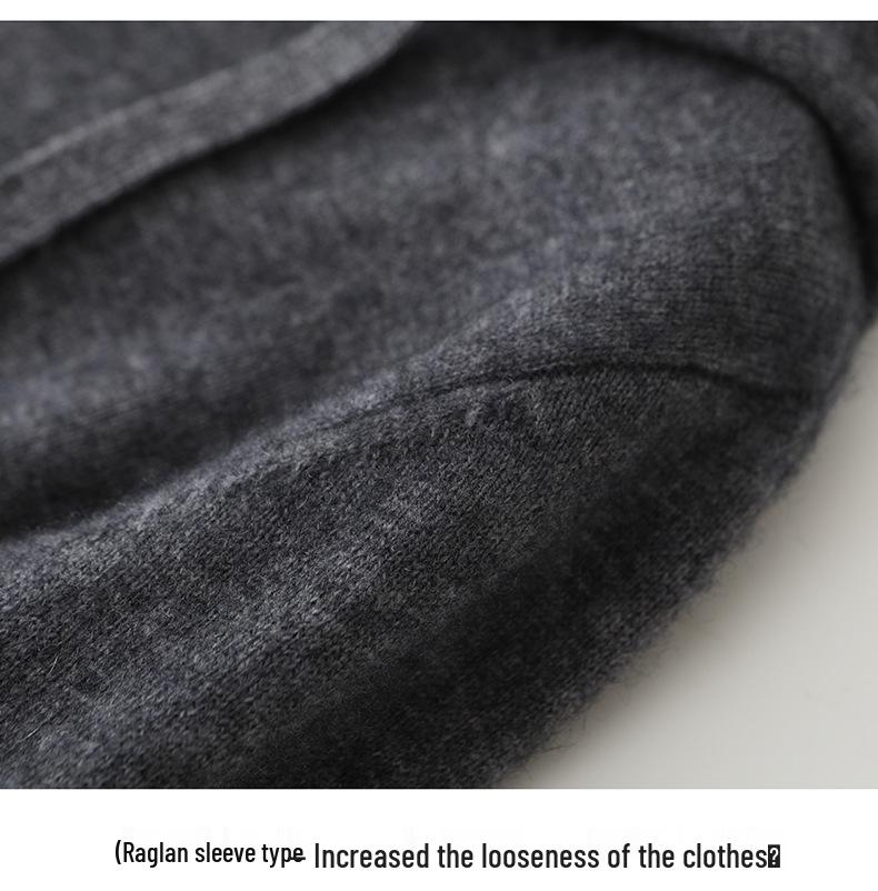 Women's Casual Hooded Cashmere Cardigan with Zipper & Pockets
