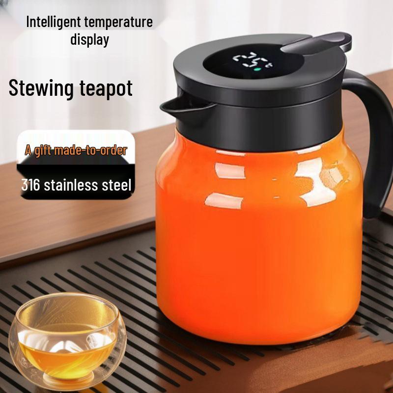 316 Stainless Steel Insulated Kettle with Tea Infuser - Small Capacity, Ideal for Home or Office Use