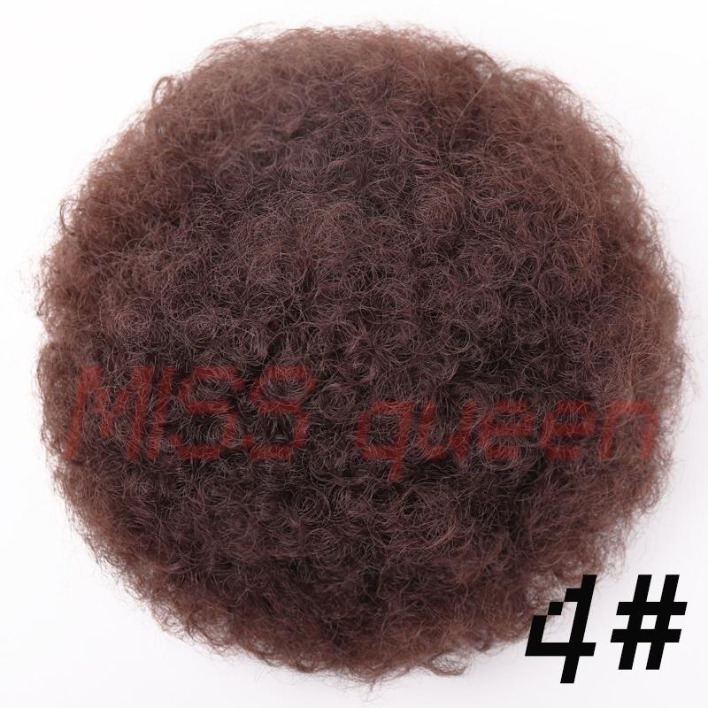 High Puff Afro Curly Wig Short Pony Tail Clip In On Synthetic Curly Hair Bun Made of Long KTB