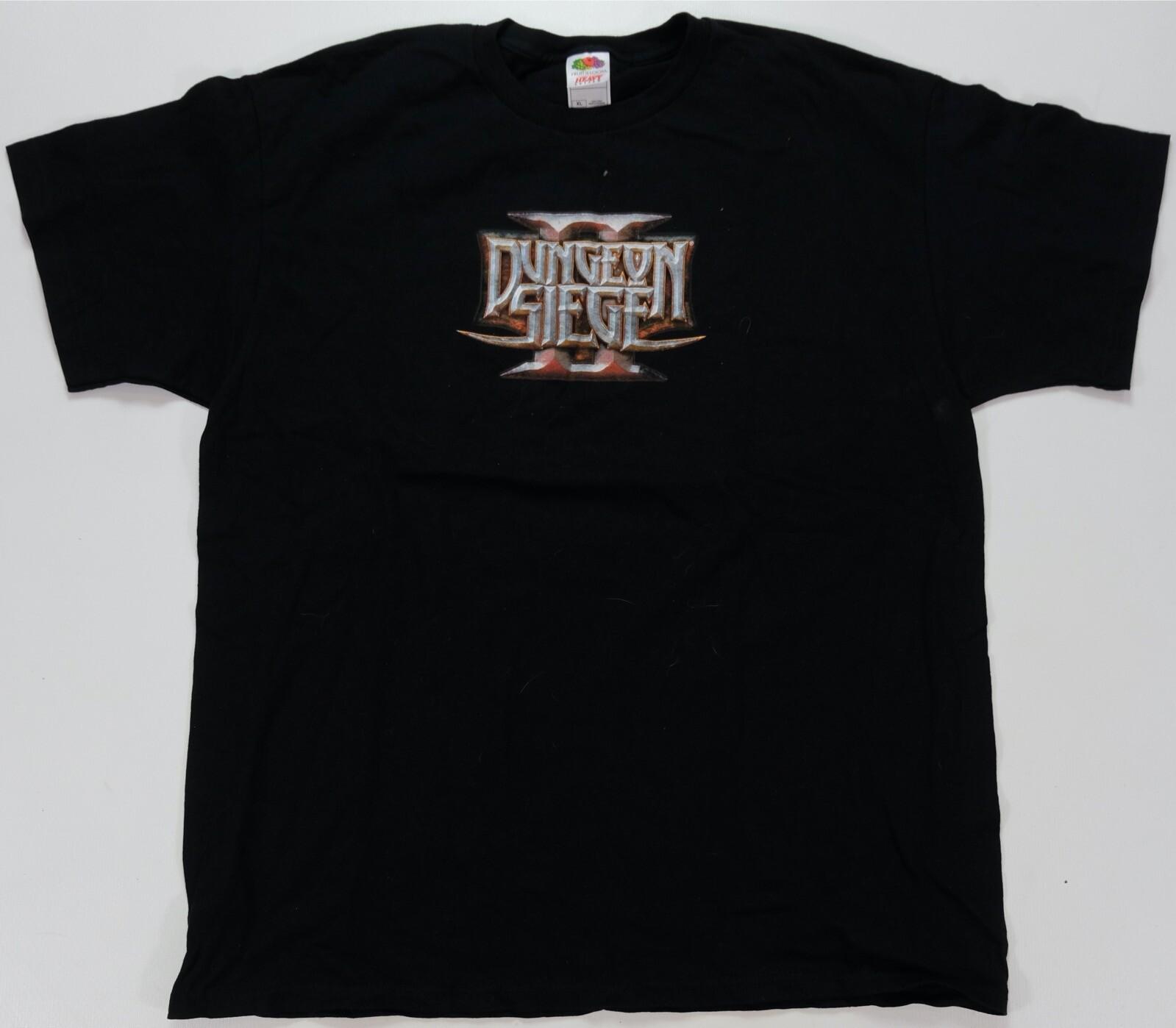 Rare Vintage Dungeon Siege II 2005 PC Video Game Promo T Shirt 2000s Black SZ XL XL