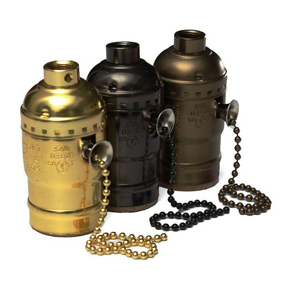 Screw Bulbs Edison E26/E27 Aluminum Shell Accessories Lamp Bases Socket Holder No Switch Lighting