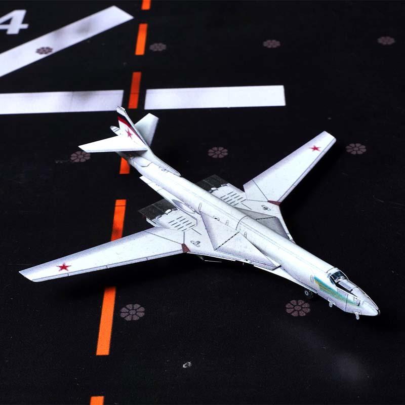 Colour Tu-160 Strategic Bomber 3D Metal Puzzle Stainless Steel DIY Mini Airplane Assembly Model Adult Jigsaw Puzzle Playthings