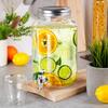 Glass Beverage Dispenser Jar with Tap 6.2L