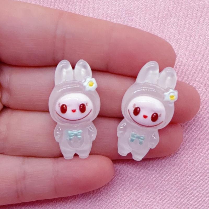 10pcs Resin Cartoon Animal Pendant, DIY Jewelry Making Earrings, Necklaces, Keychains, Jewelry Accessories
