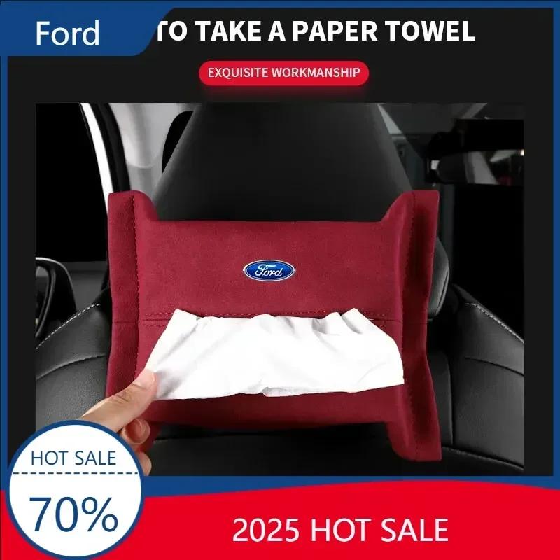 Car Sticker 2026 2025 Hot For Ford Car Tissue Box Car Center Console Armrest Sun Visor Backseat Napkin Box For Ford Focus 2 3 Mo