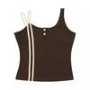 European and American Summer Street Retro Contrasting Color Niche Vest Women's Slimming Top