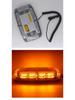 Ceiling-Mounted High Brightness Red & Blue Strobe Warning Light, Magnetic, 12V, 36 LEDs, Short Row for Cars
