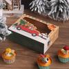 12pcs/set,4 Patterns(3pcs for Each Pattern),donut Packing Box,cupcake Box,window Transparent Mousse Box,dessert Packing Box,egg Tart Box