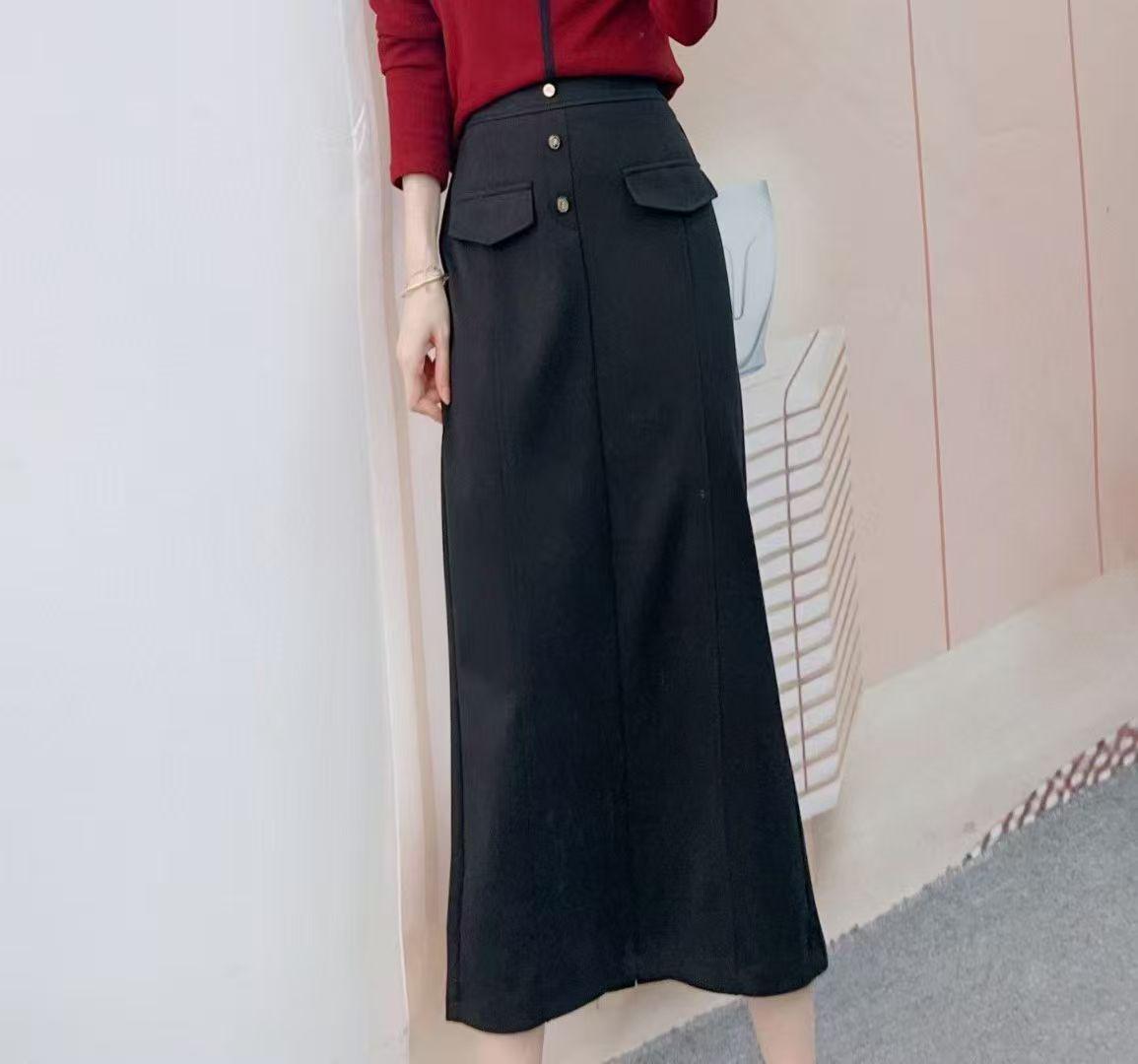 

Spring/Autumn 2026 High-Waisted Slimming Han Style Solid Color Skirt Size 21 (45-54 kg)