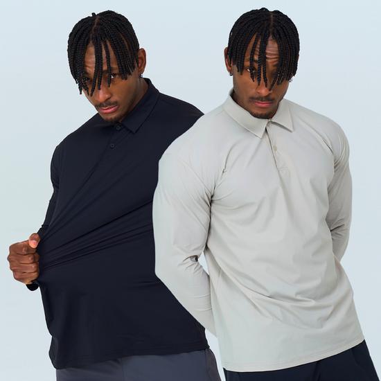 Turtle Neck Functional Long Sleeve Training T-Shirt, 2 Colors, Men M чёрный