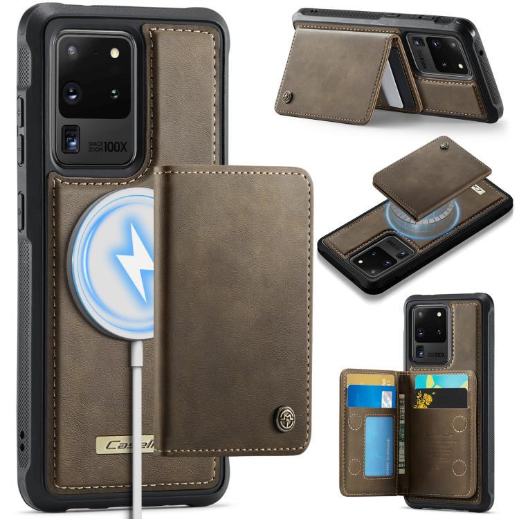 CaseMe Me80 Magnetic RFID Wallet Phone Case For Samsung Galaxy S24 FE 5G, Detachable Multi Card Slot Kickstand Anti-Theft Cover