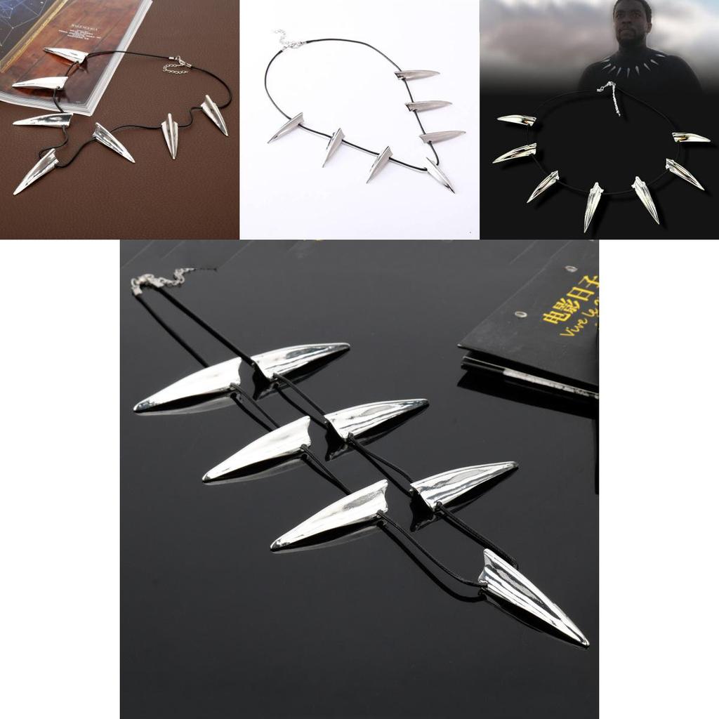 Elegante collar de aleación inspirado en Pantera Negra para hombres y mujeres