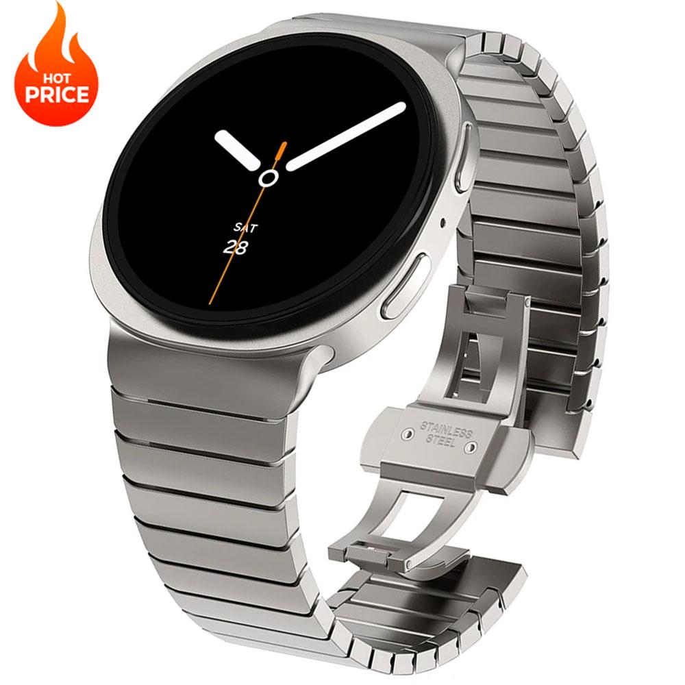 Титановый/Нержавеющий стальной ремешок для Samsung Galaxy Watch 8 40/44 мм 8classic 46 мм Металлический ремешок для Galaxy Watch Ultra 47 мм Браслет