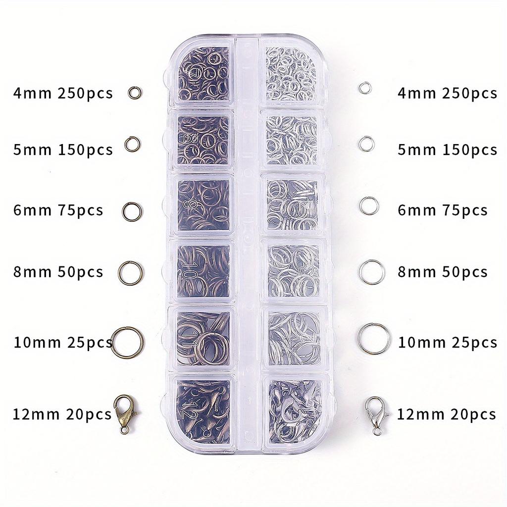 1 Box Lobster Clasp Open Jump Rings for Jewelry Making Bracelets Necklaces Hooks Chain Closure DIY Accessories