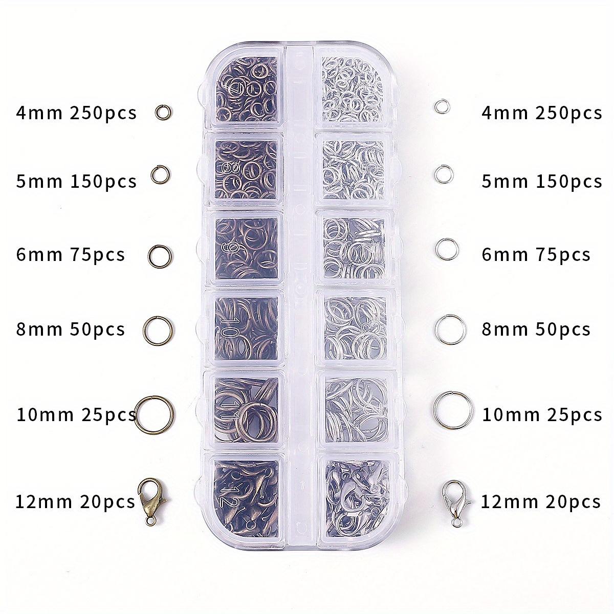 

1 коробка застежек-лобстеров, открытых соединительных колец для изготовления ювелирных изделий, браслетов, ожерелий, крючков, застежек для цепочек, DIY аксессуаров Silvery+Bronze
