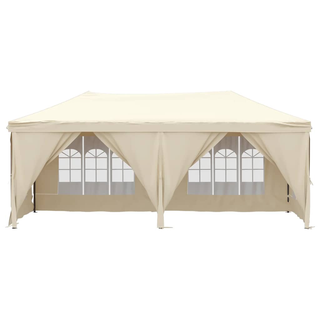 Vidaxl Foldable Party Tent With Walls, Cream, 3X6 M